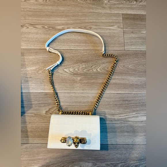 Alexander McQueen Women's Mini Jewelled Satchel in Deep Ivory. New w/out tags. - Picture 12 of 13